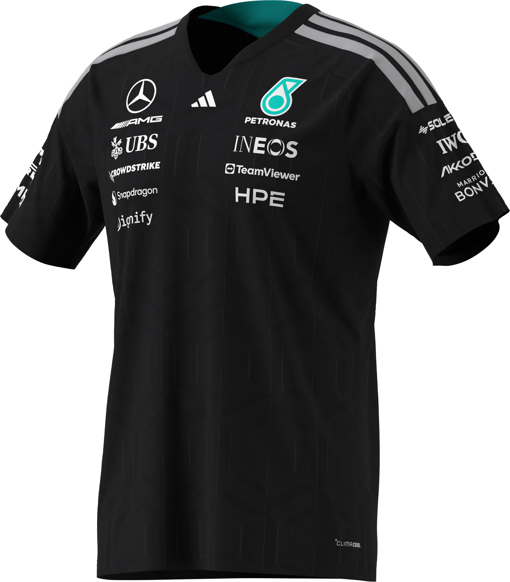 Heren-T-shirt, Bestuurder, Mercedes-AMG F1 - zwart, S