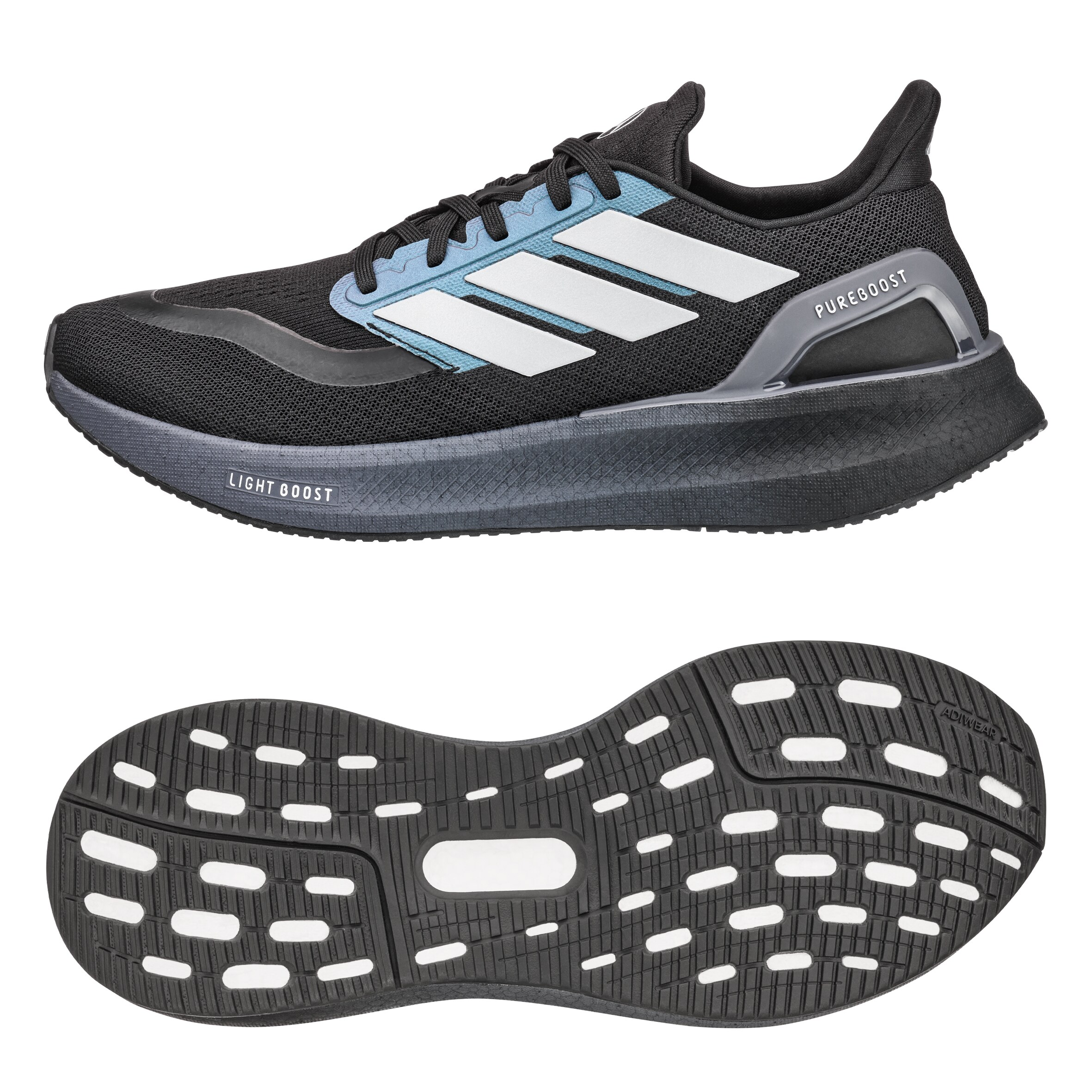 Hardloopschoenen, Pure boost 5 - zwart / donkergrijs, 6,5, adidas