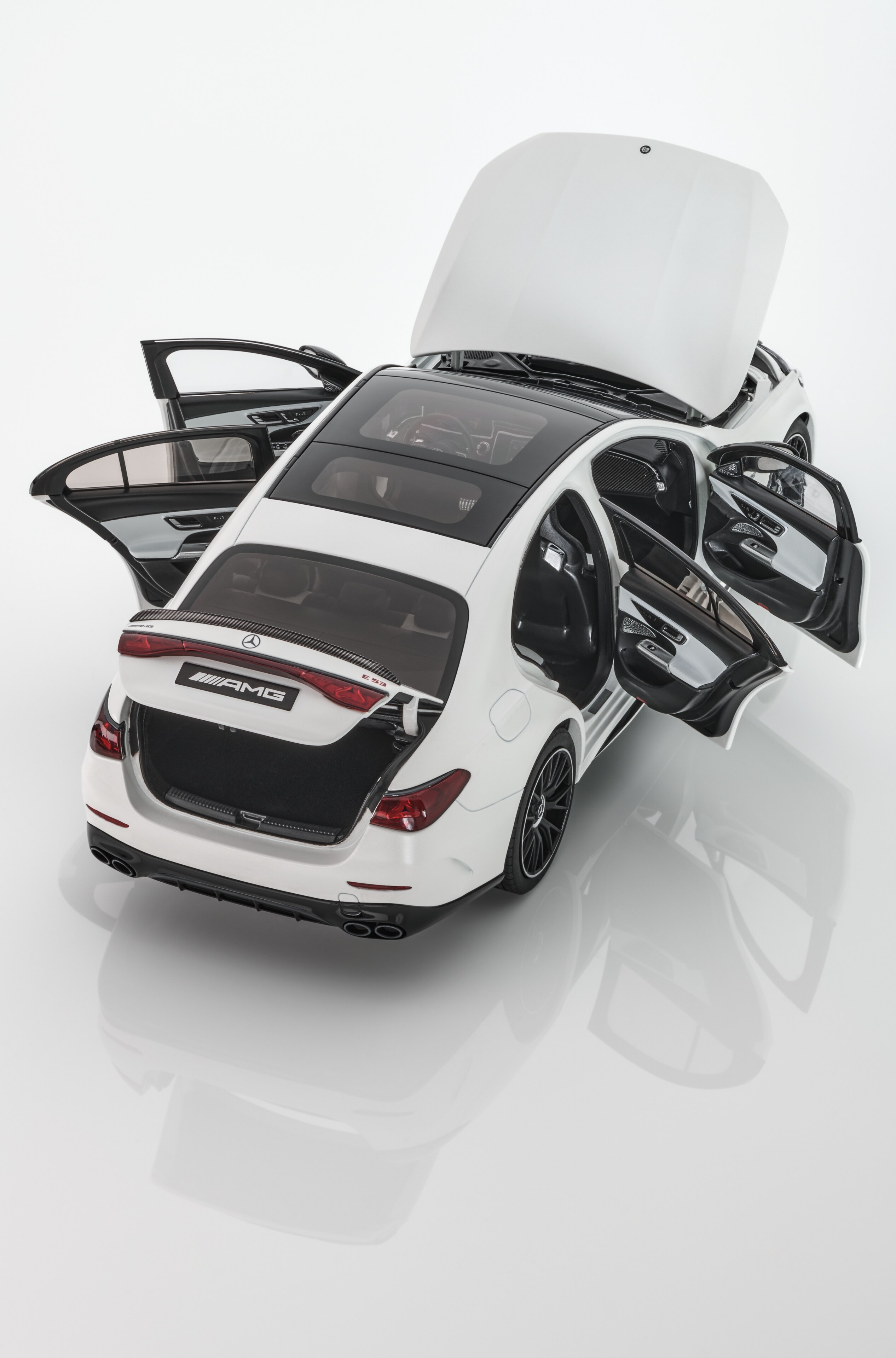 Mercedes-AMG E 53, Hybride, 4MATIC+, W214 - MANUFAKTUR opalietwit magno, NZG, 1:18