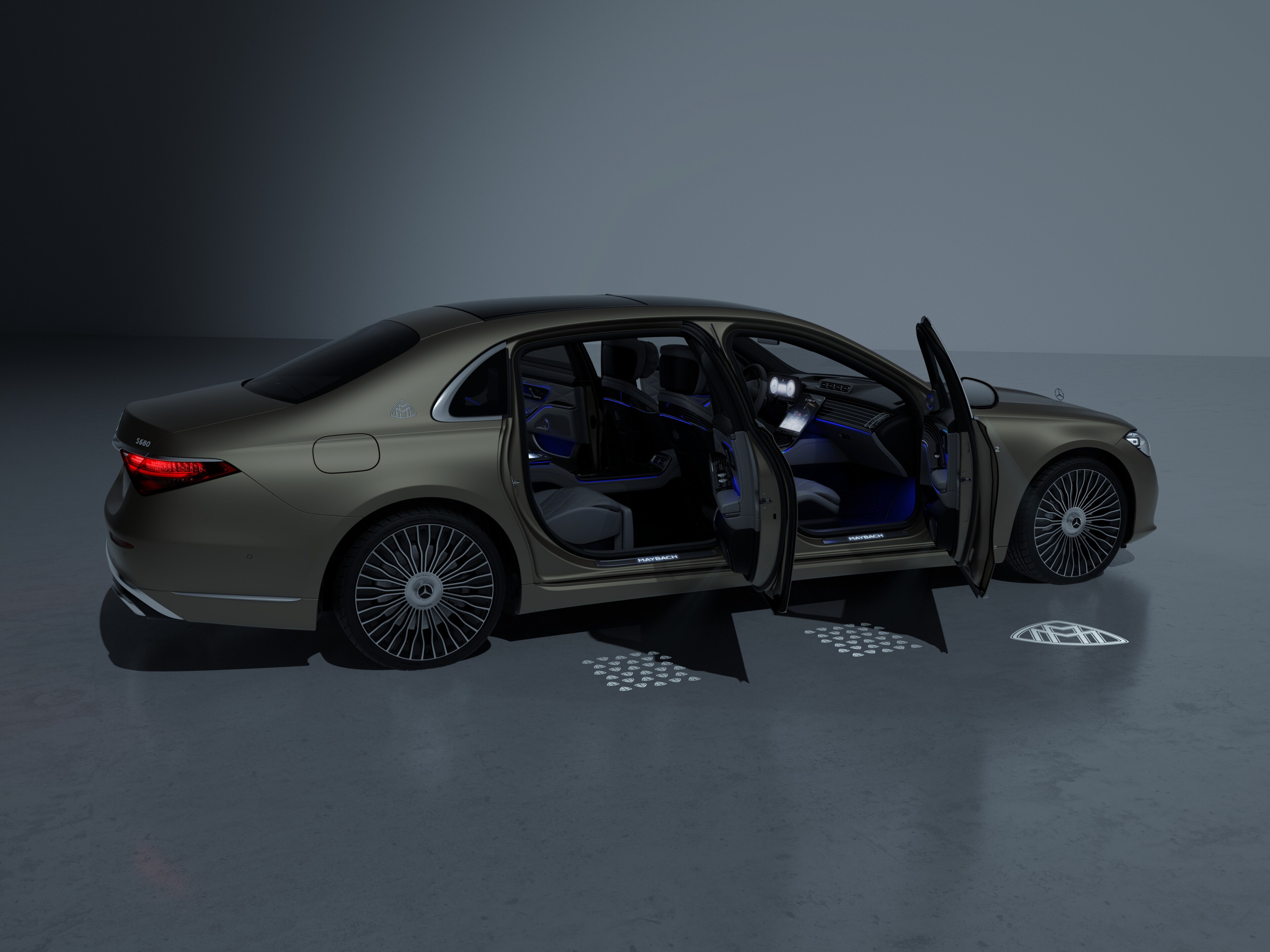 Lcd-projector, met geanimeerd Mercedes-Maybach pattern - 1 set