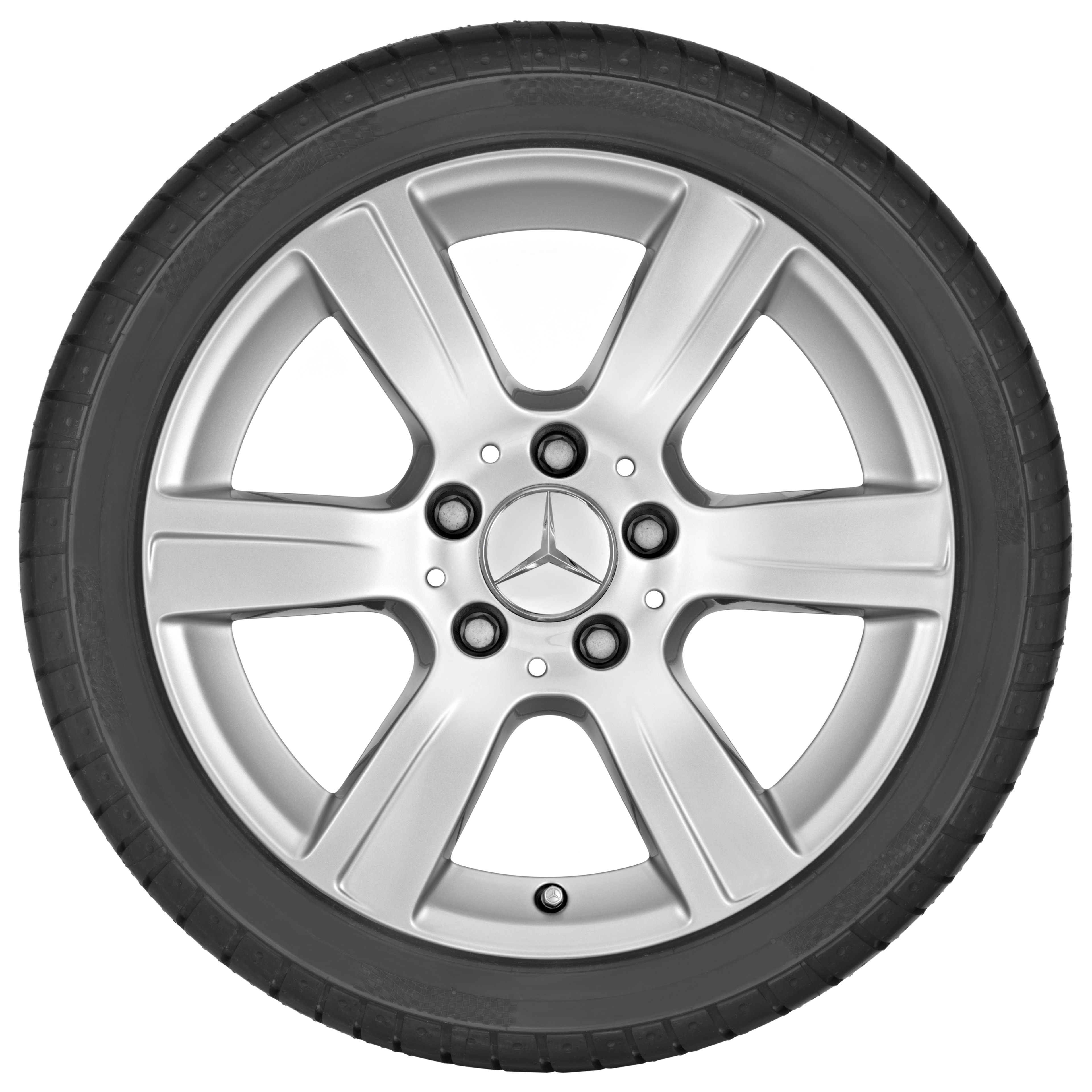 6-spaaks wiel, 40,6 cm (16 inch) - 7,5 J x 16 ET 45,5, titaanzilver