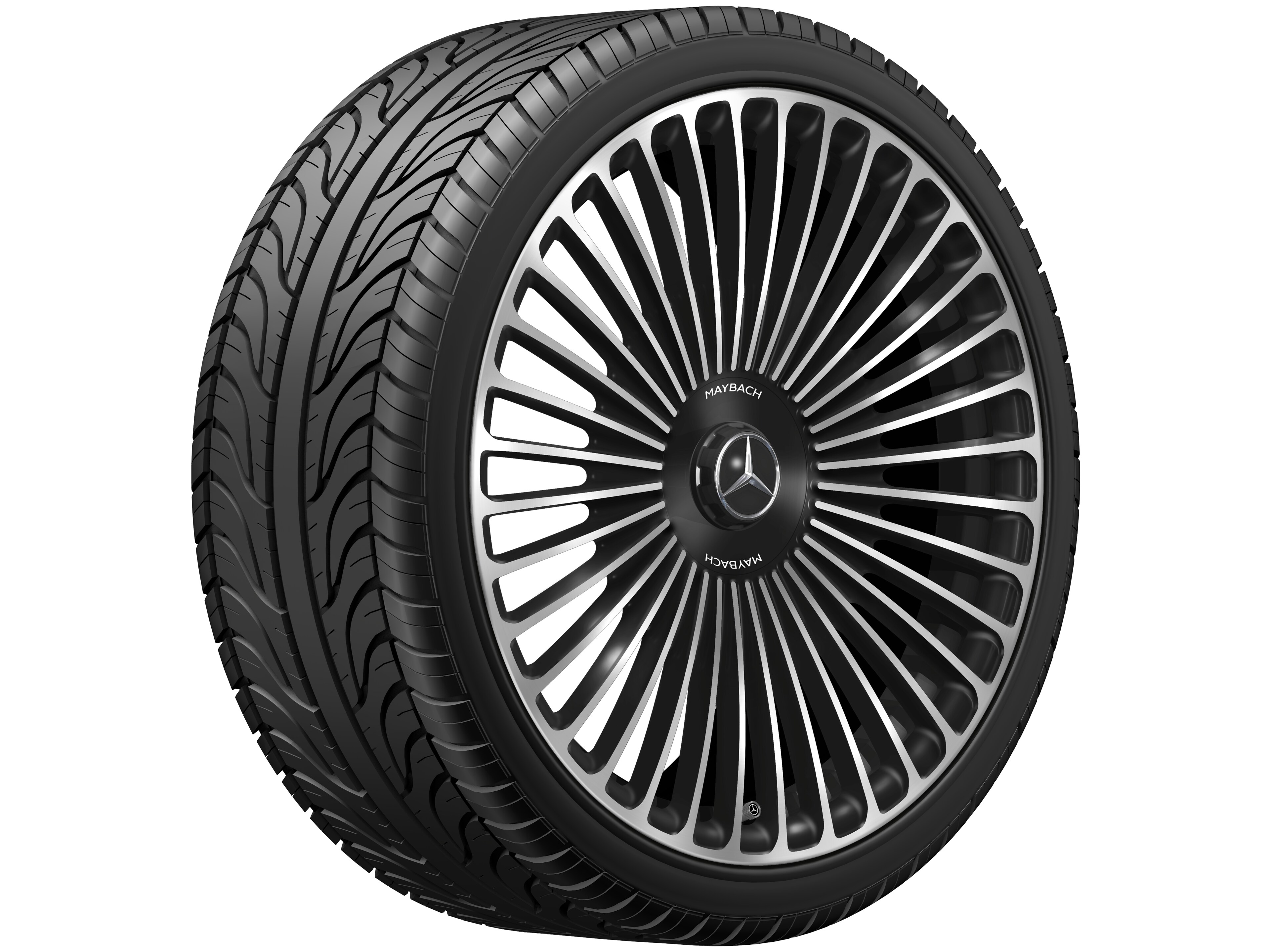 Gesmede AMG-velg met multispaakdesign, 53,3 cm (21 inch) - 9,5 J x 21 ET 56,1, zwart, glanzend gepolijst