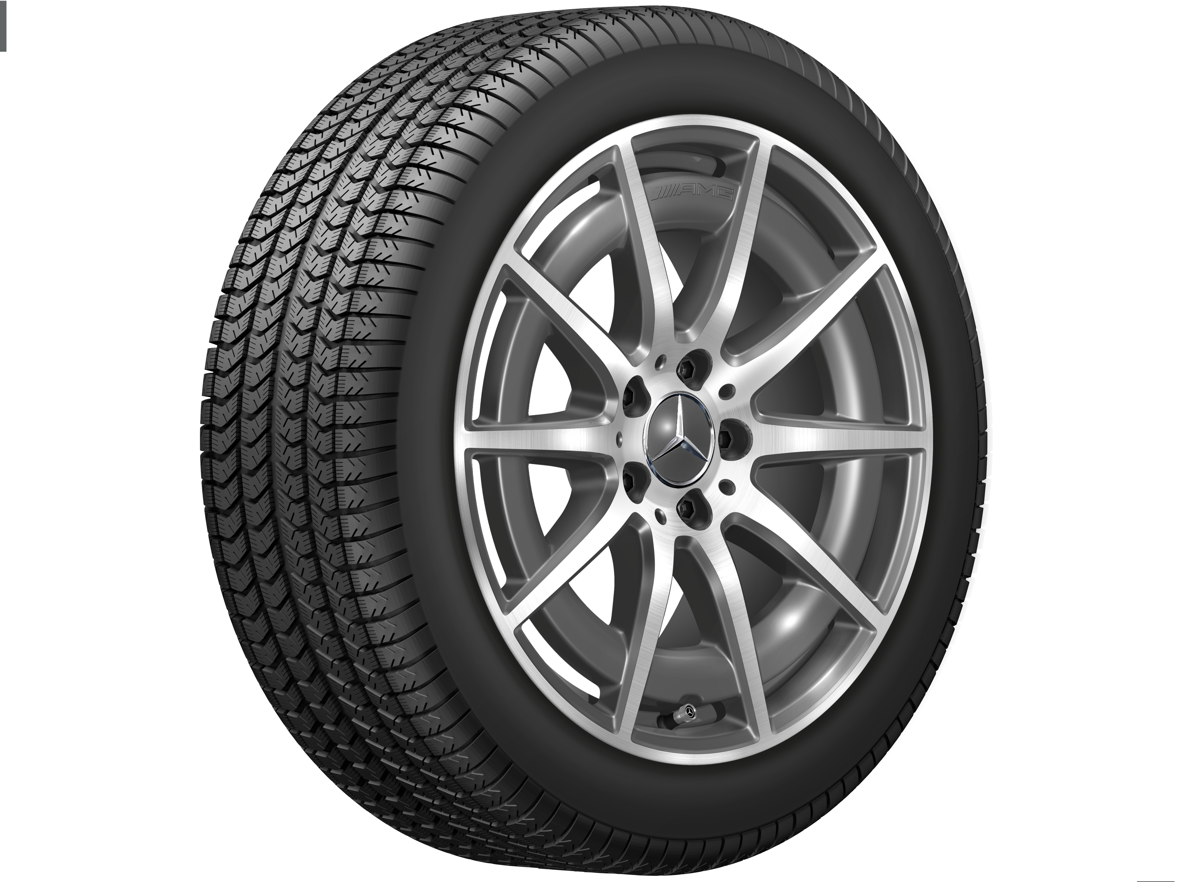 Tienspaaks AMG-wiel, 45,7 cm (18 inch) - 8 J x 18 ET 43,1, tantaalgrijs, glanzend gepolijst