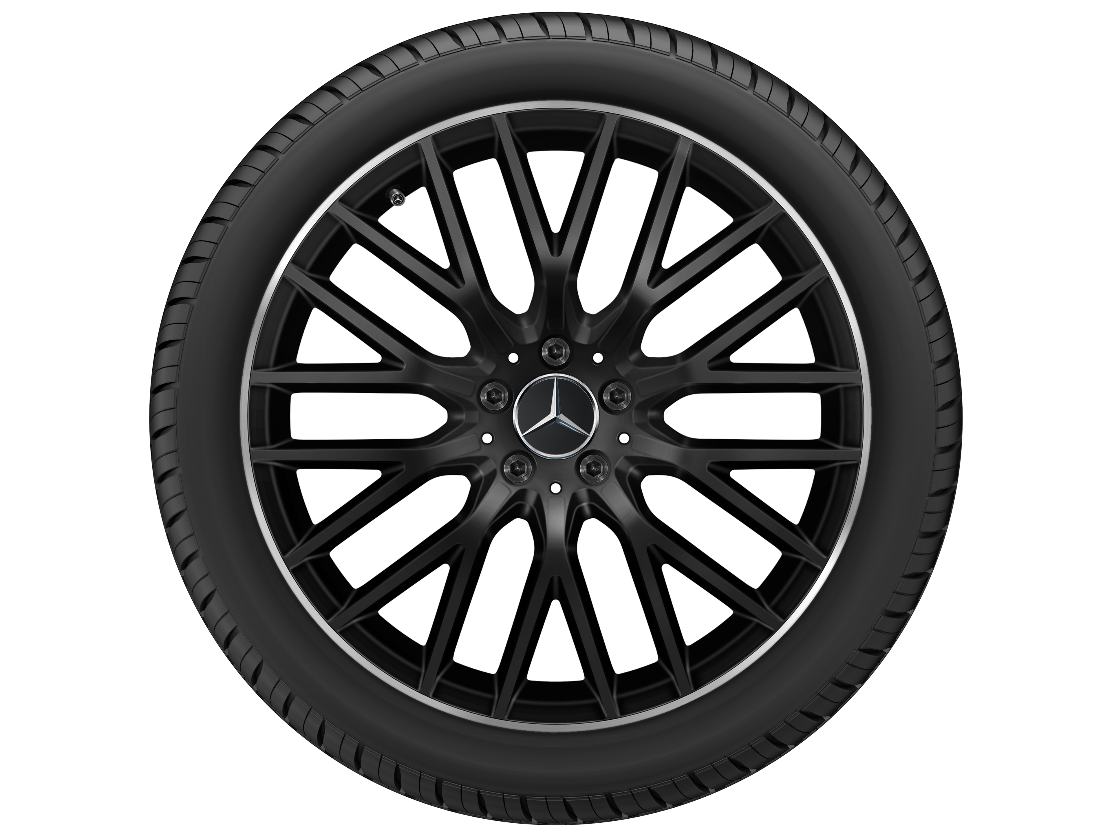Y-spaaks wiel, 50,8 cm (20 inch), Velgrand glanzend - 9 J x 20 ET 34, Matzwart, glanzend gepolijst
