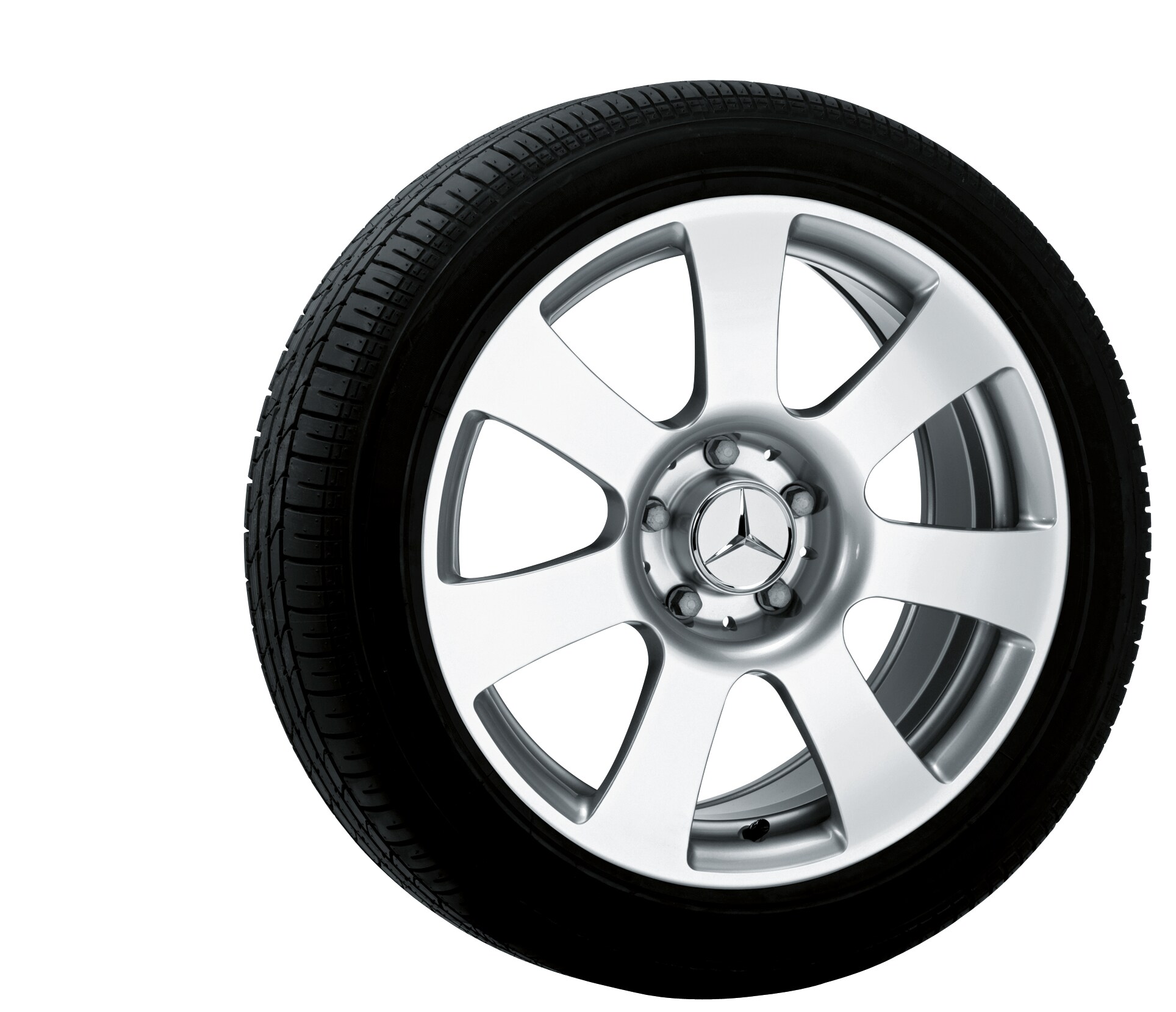 7-spaaks wiel, 43,2 cm (17 inch) - 8 J x 17 ET 43, titaanzilver