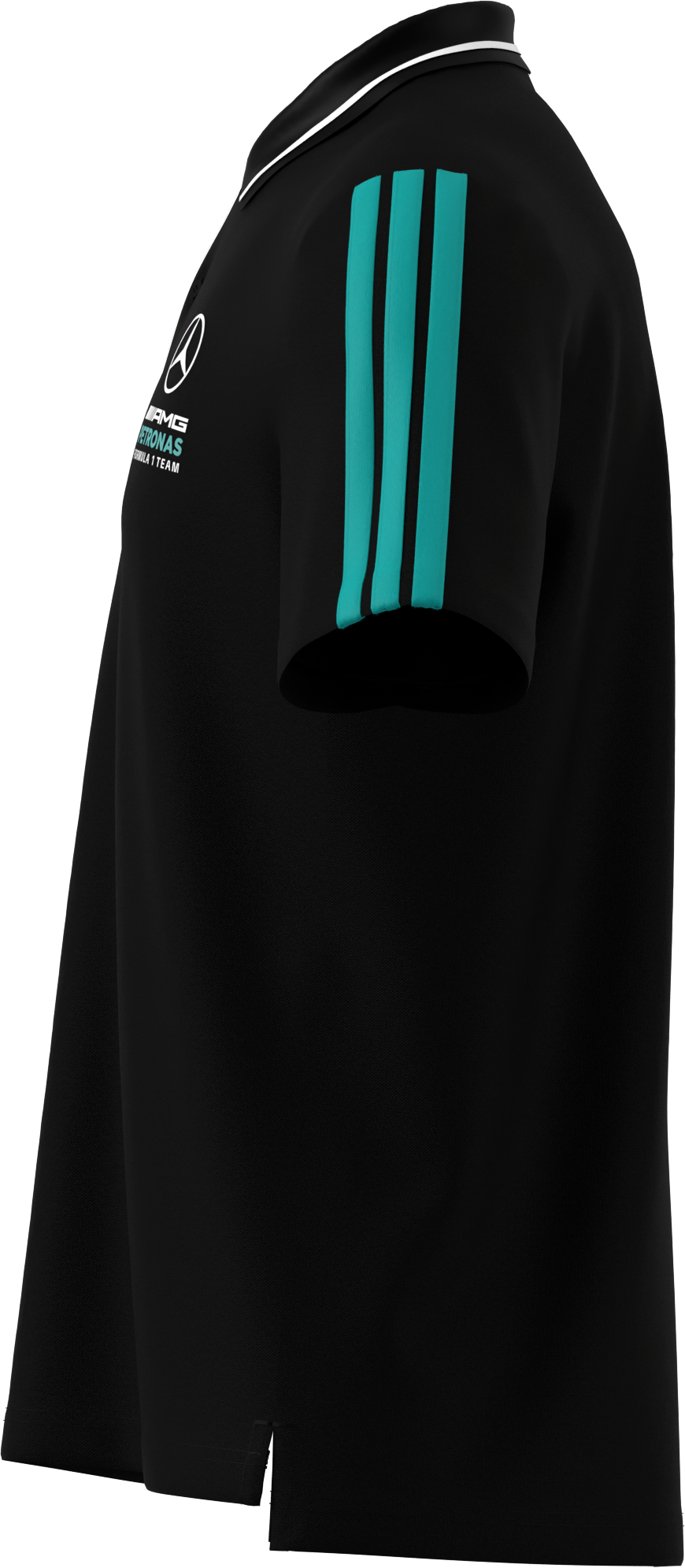 Poloshirt heren, Mercedes-AMG F1 - zwart, XXL