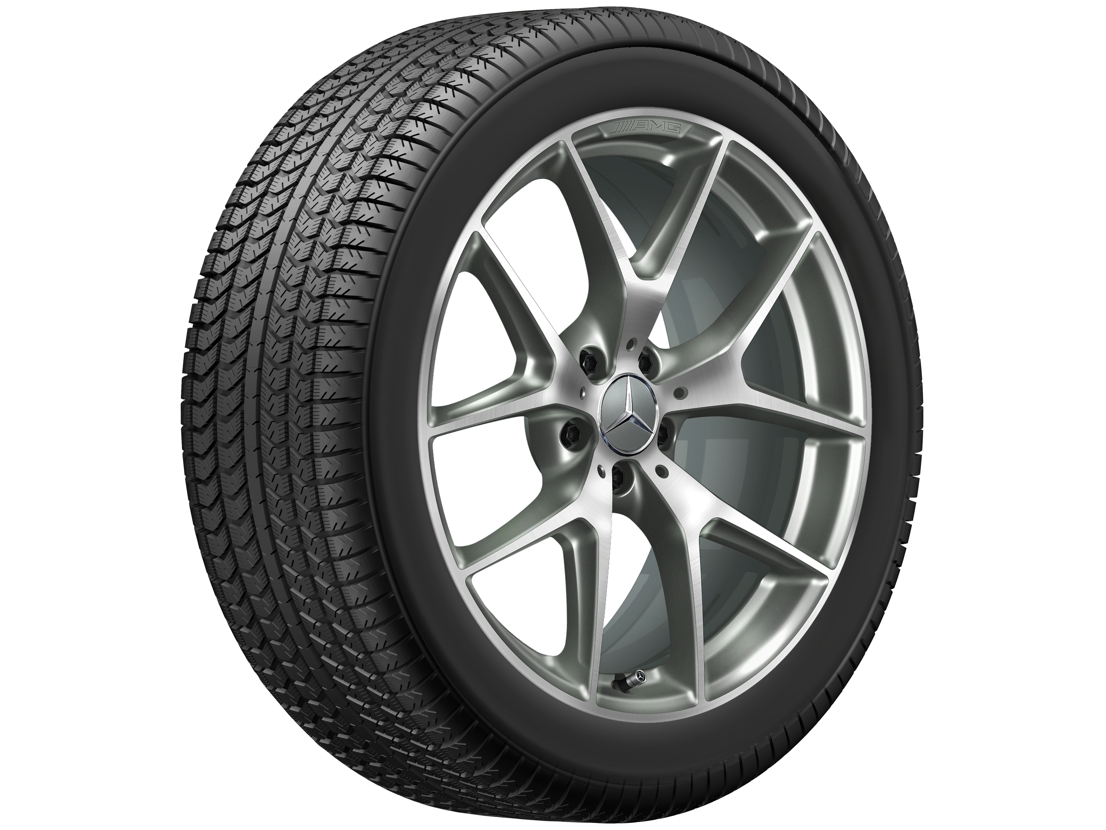 AMG-kruisspaakwiel, 50,8 cm (20 inch) - 8,5 J x 20 ET 40, titaniumgrijs, glanzend gepolijst