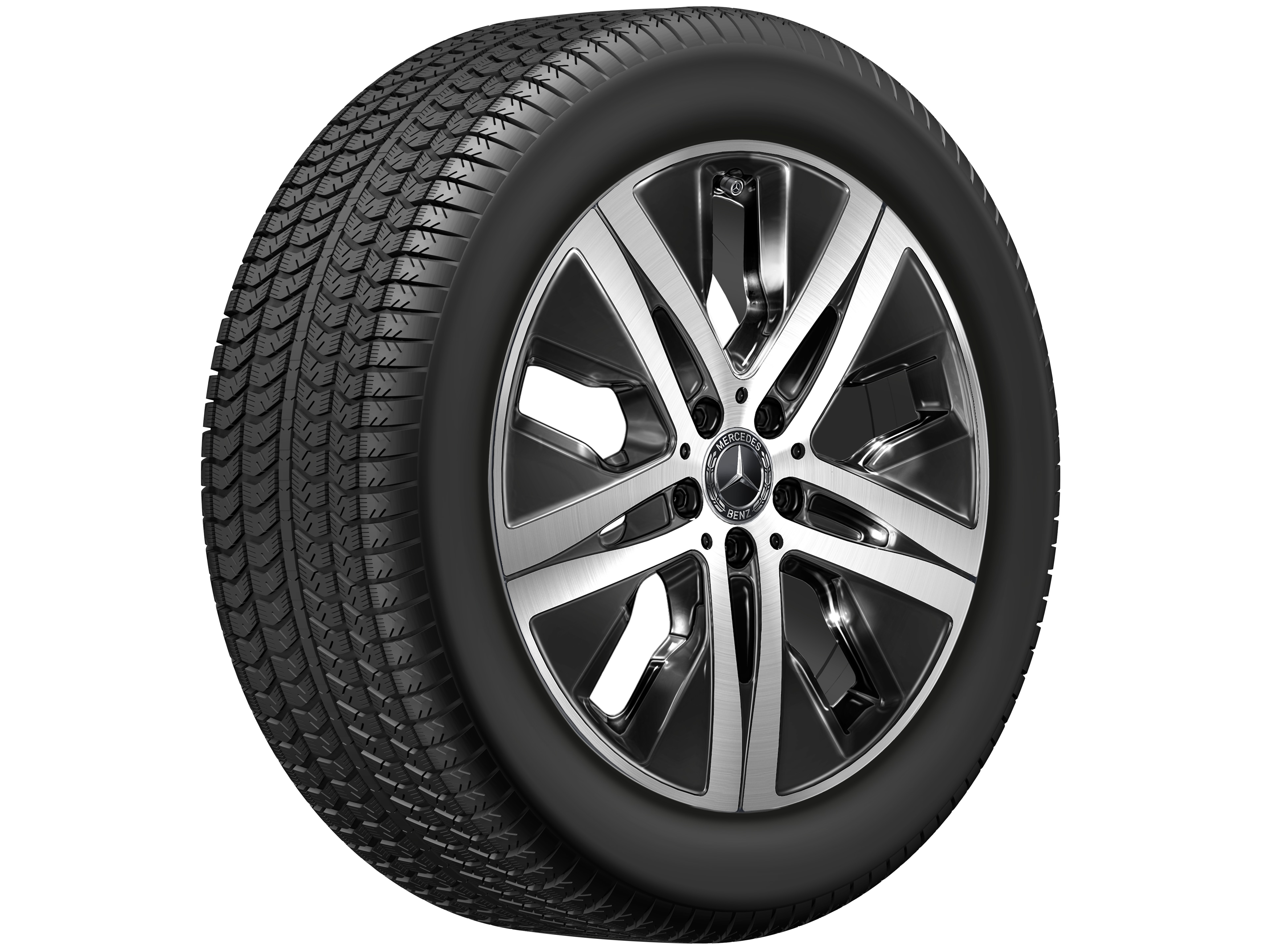 Vijfgaats wiel, Aero, 48,3 cm (19 inch), glanzend gepolijst - 8 J x 19 ET 61, zwart, glanzend gepolijst